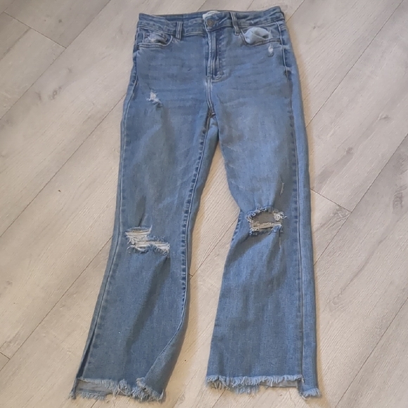 Jean EXPRESS Precision Fit Femme Taille 8 – Flare Bleu Délavé – 32 Cm – Occasion